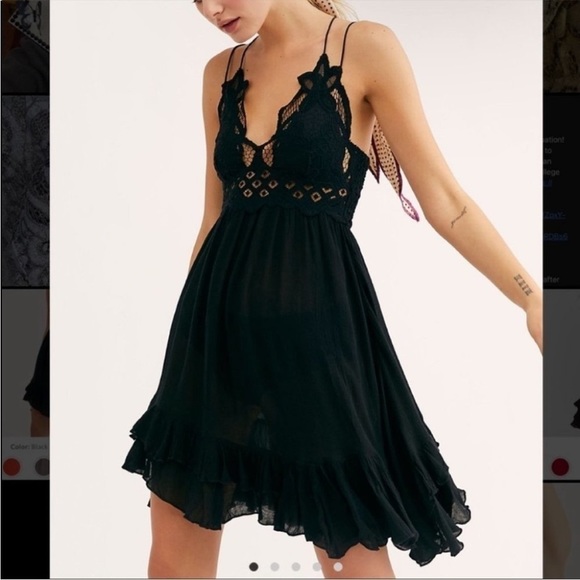 Free People Dresses & Skirts - Free People ADELLA black mini lace tunic xsmall